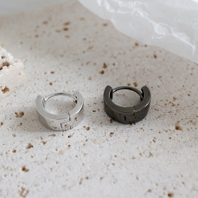 Silver Round Minimalist Earring Hoops