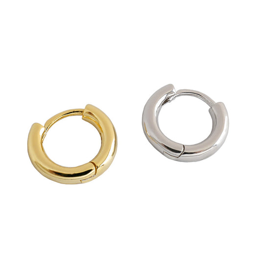 Gold Plated Round Minimalist Earring Hoops