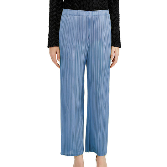 Plissé Pleated Casual Loose High Waist Trousers