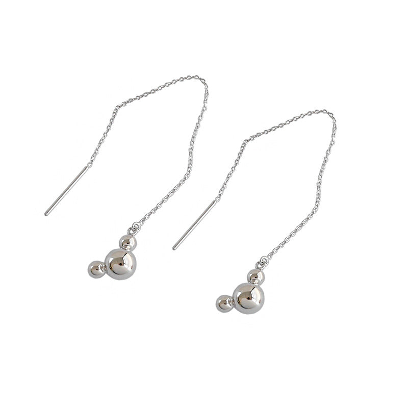 Silver Chain Minimalist Earring Stud