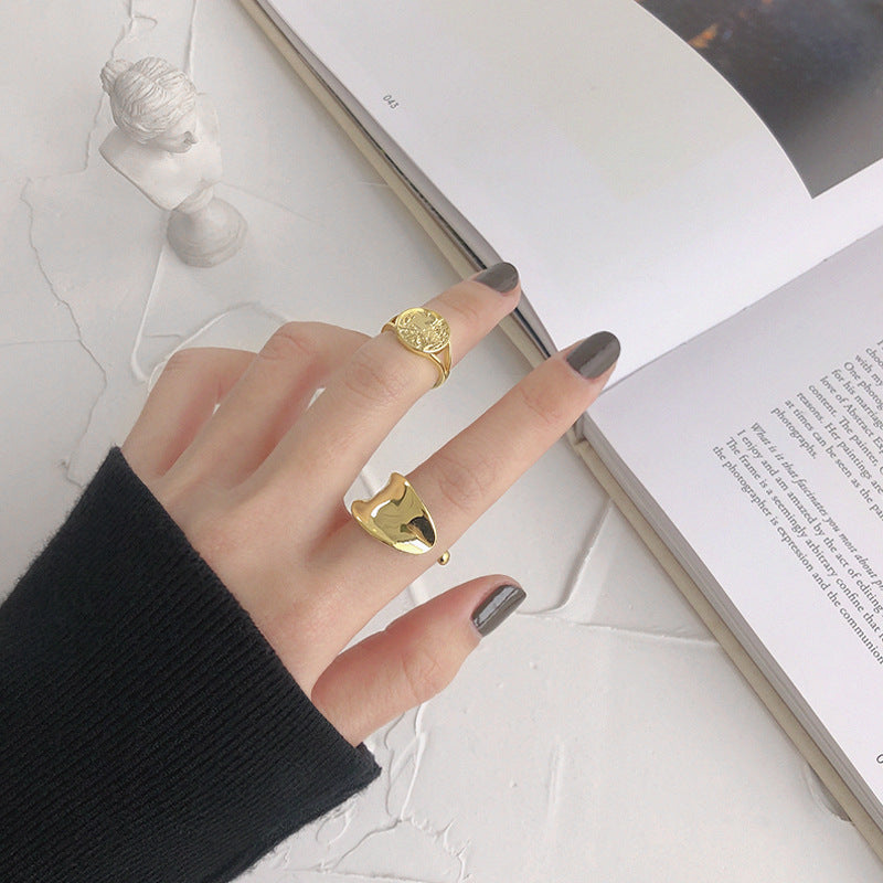 Gold Plated Round Minimalist Ring