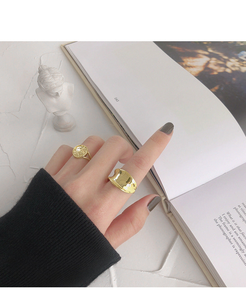 Gold Plated Round Minimalist Ring