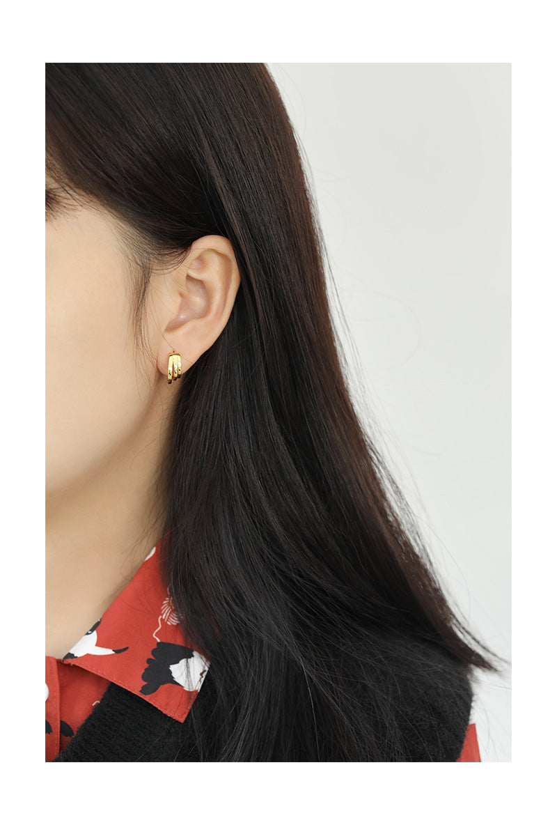 Gold Plated Round Minimalist Earring Hoops