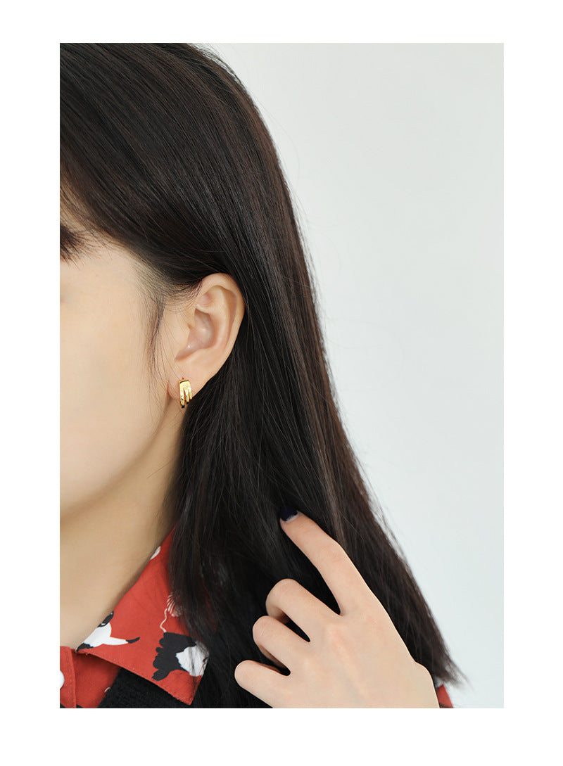 Gold Plated Round Minimalist Earring Hoops