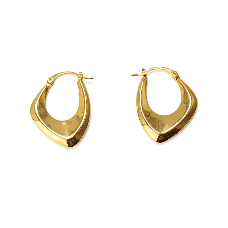 Gold Plated Geometry Minimalist Earring Hoops