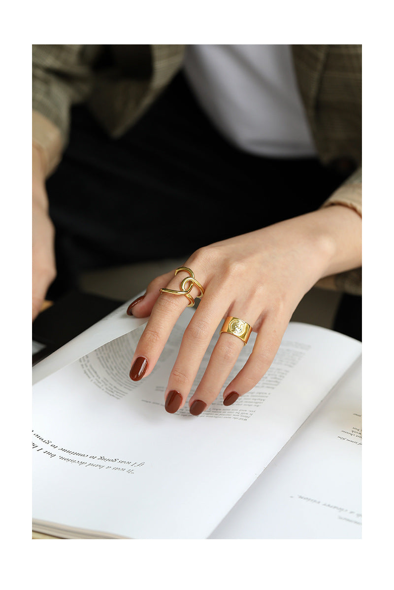 Gold Plated Round Minimalist Ring