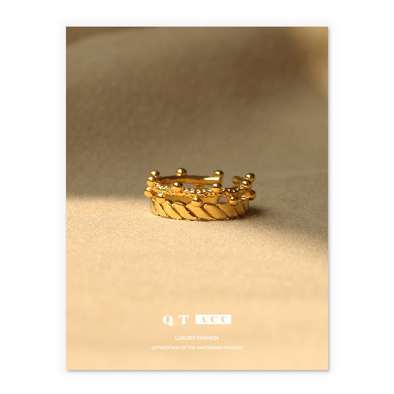 Gold Plated Geometric Minimalist Ring