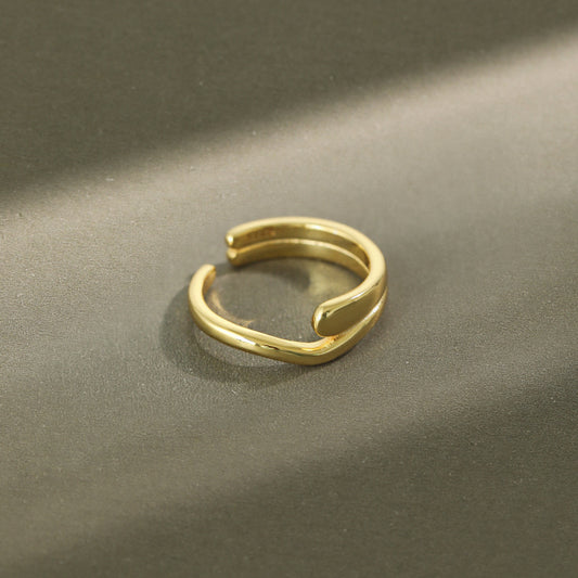 Gold Plated Round Minimalist Ring