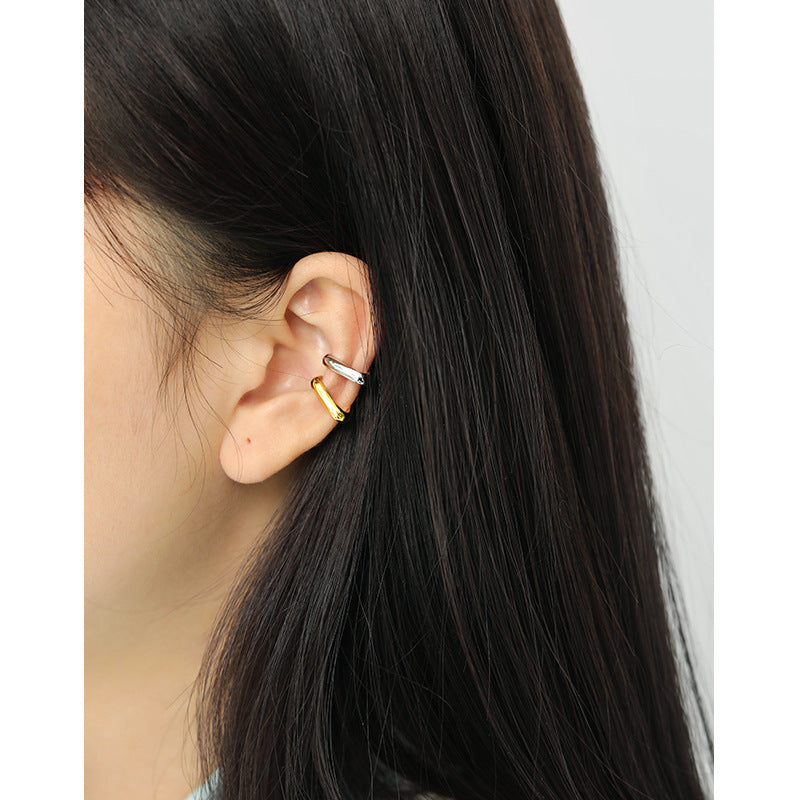 Gold Plated Round Minimalist Earring Cuff