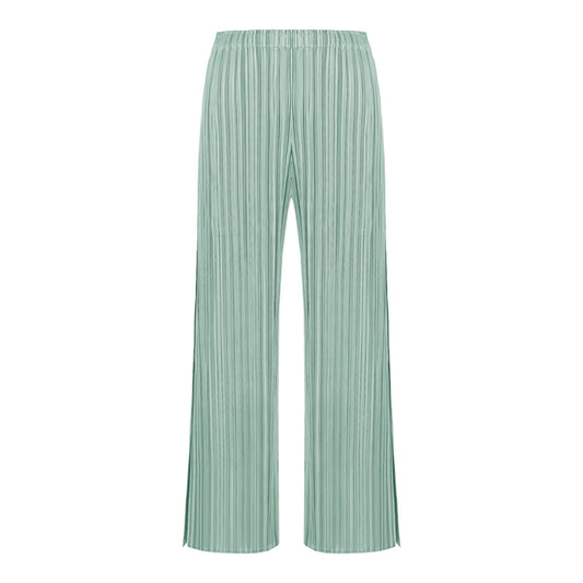 Wide Plissé Pleated Trousers