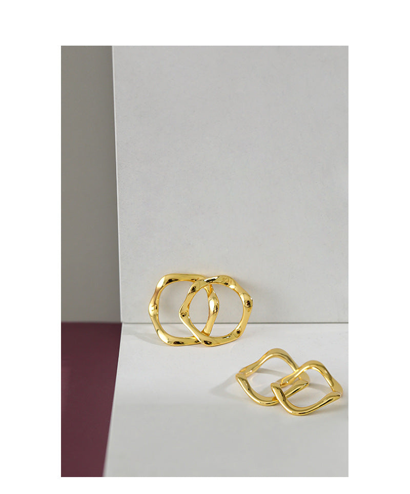 Gold Plated Round Minimalist Ring