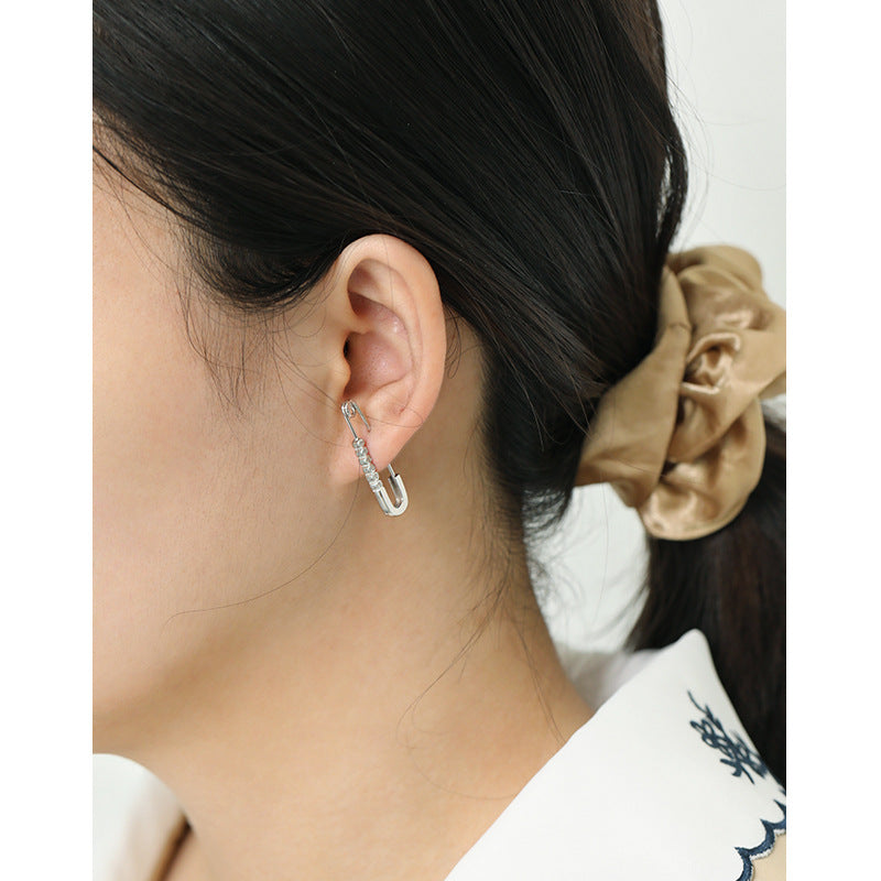 Gold Plated Pin Minimalist Earring Hoops