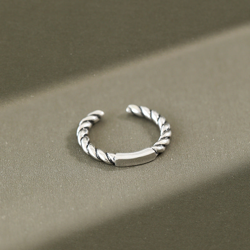 Silver Round Minimalist Ring