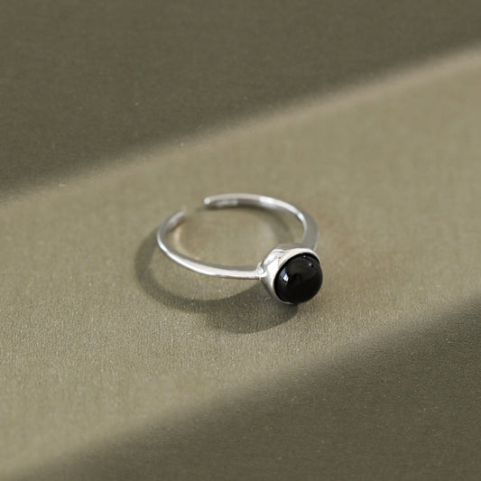 Silver Gem Minimalist Ring