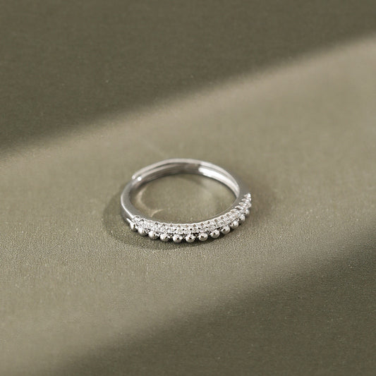 Silver Round Minimalist Ring