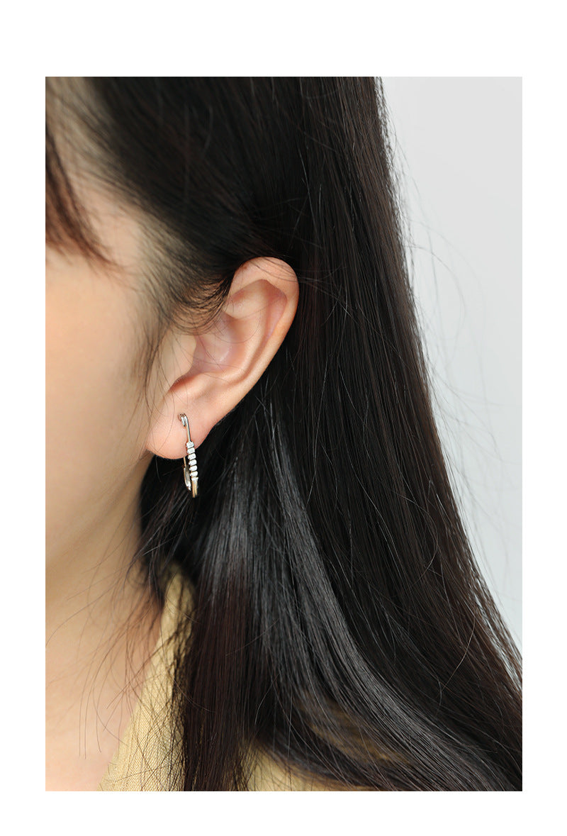 Gold Plated Pin Minimalist Earring Hoops