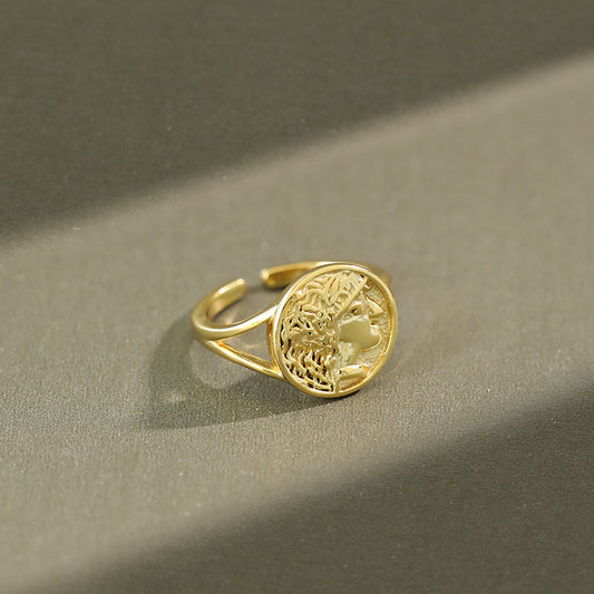 Gold Plated Round Minimalist Ring