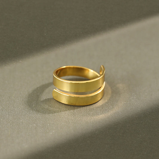 Gold Plated Round Minimalist Ring