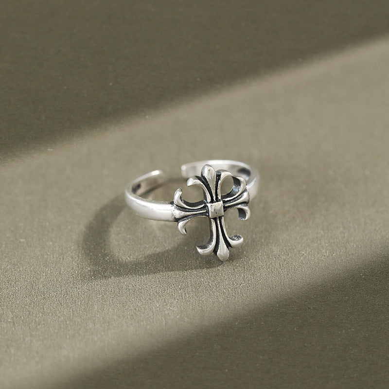 Silver Flowers Minimalist Ring