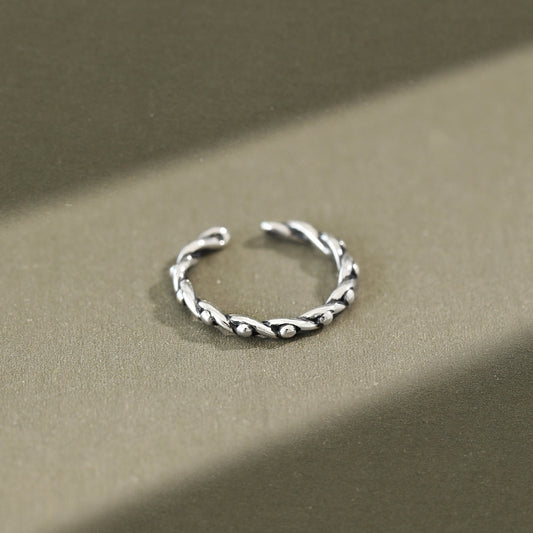 Silver Round Minimalist Ring