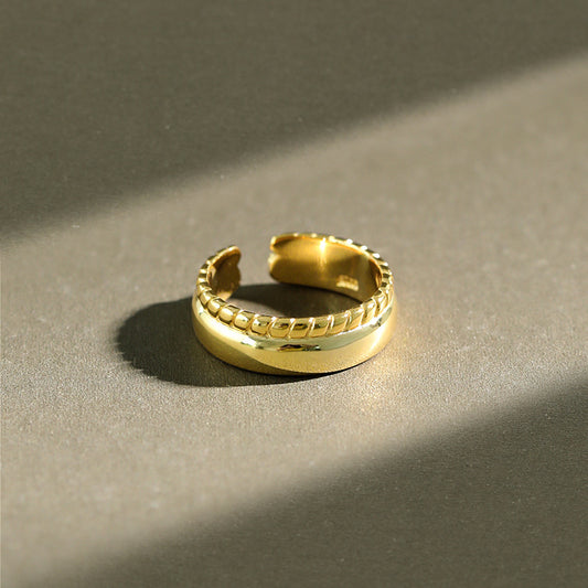 Gold Plated Round Minimalist Ring