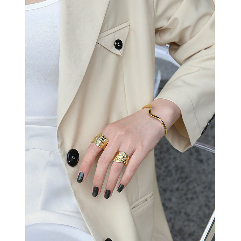 Gold Plated Round Minimalist Ring