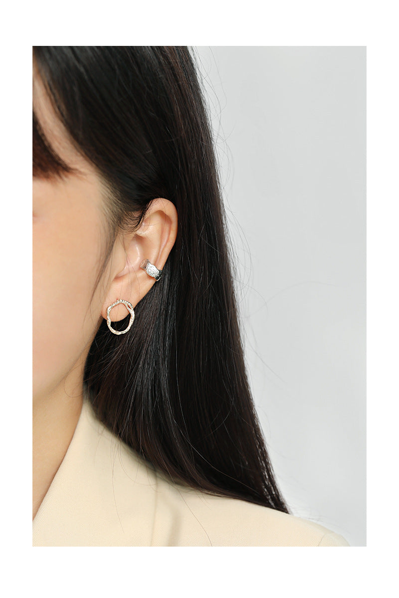 Gold Plated Round Minimalist Earring Stud