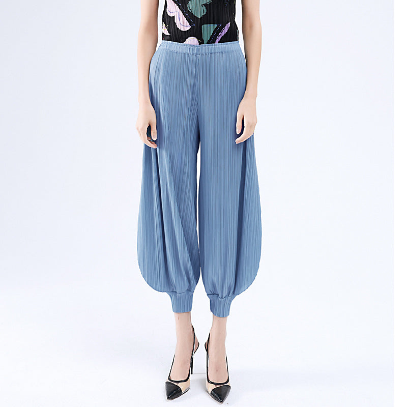 Plissé Pleated Casual Jasmine Trousers