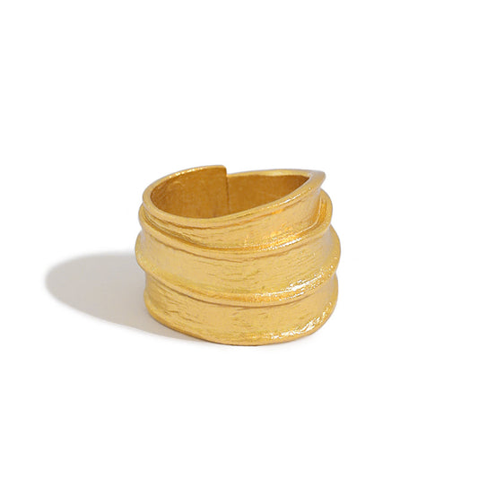 Gold Plated Round Minimalist Ring