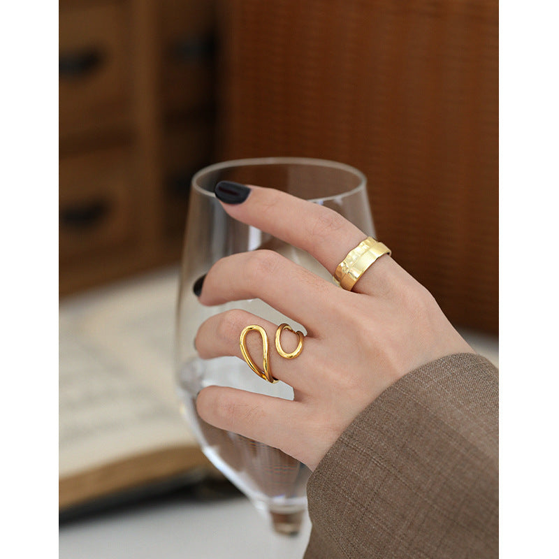 Gold Plated Round Minimalist Ring