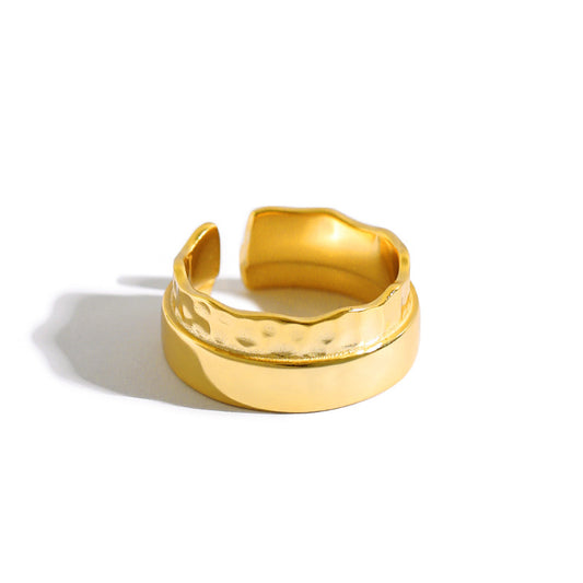 Gold Plated Round Minimalist Ring