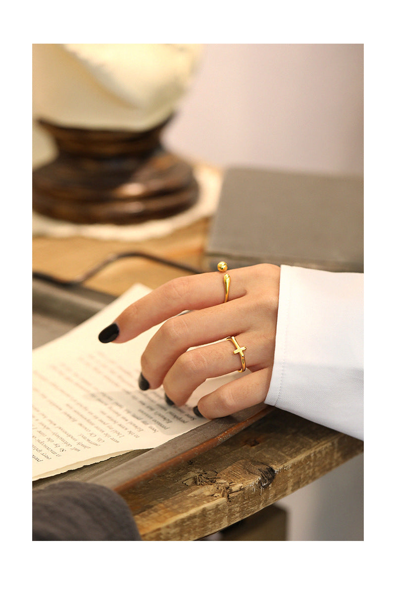 Gold Plated knot Minimalist Ring