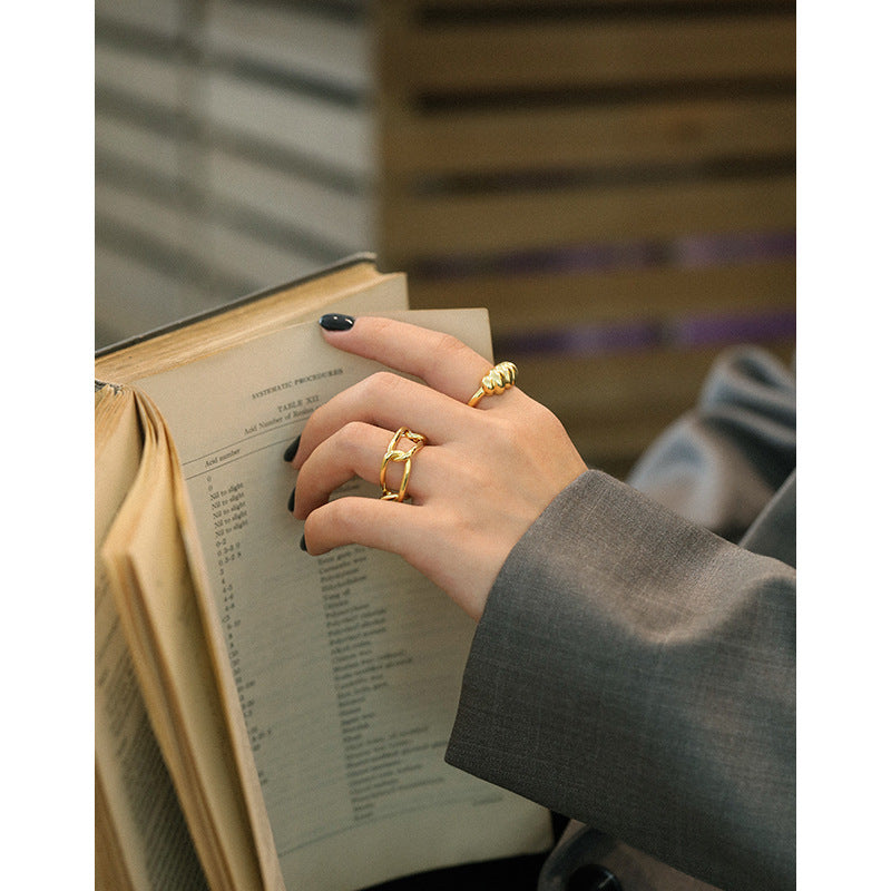 Silver Conch Minimalist Ring