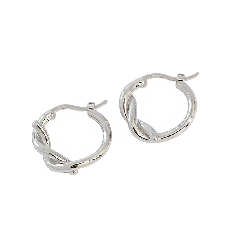 Gold Plated Twist Minimalist Earring Hoops