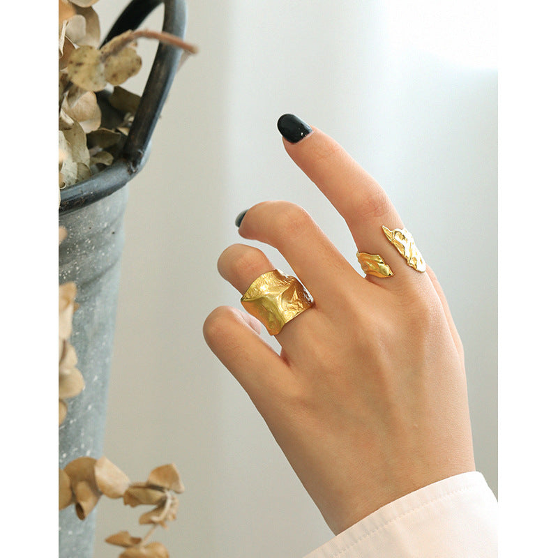 Gold Plated Round Minimalist Ring