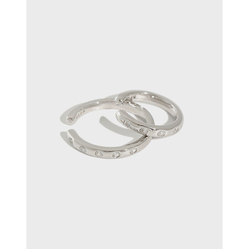 Silver Round Minimalist Earring Cuff