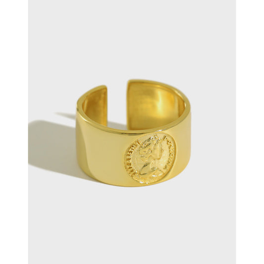 Gold Plated Round Minimalist Ring