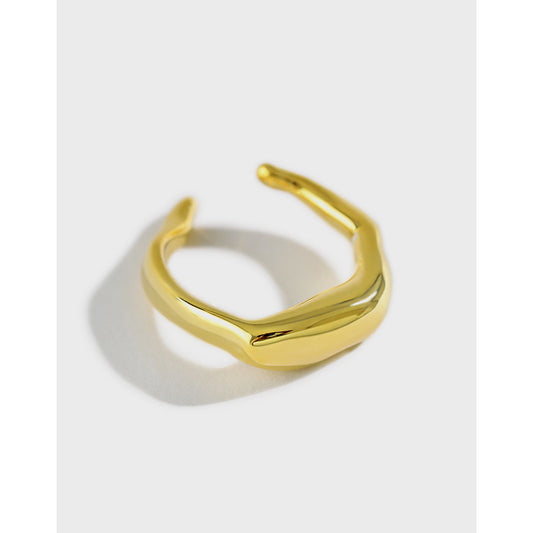 Gold Plated Round Minimalist Ring