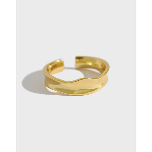 Gold Plated Round Minimalist Ring