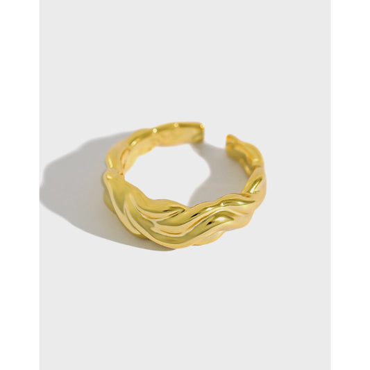 Gold Plated Twist Minimalist Ring