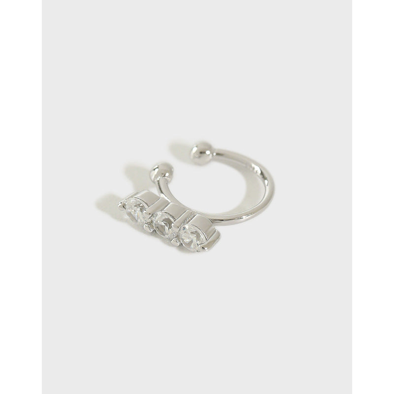 Silver Round Minimalist Earring Cuff