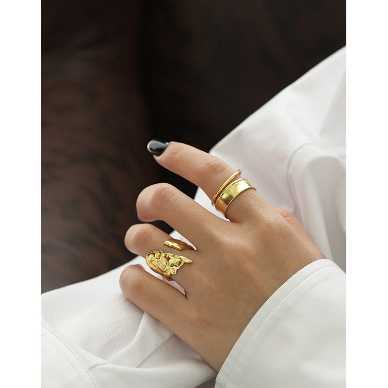 Gold Plated Conch Minimalist Ring