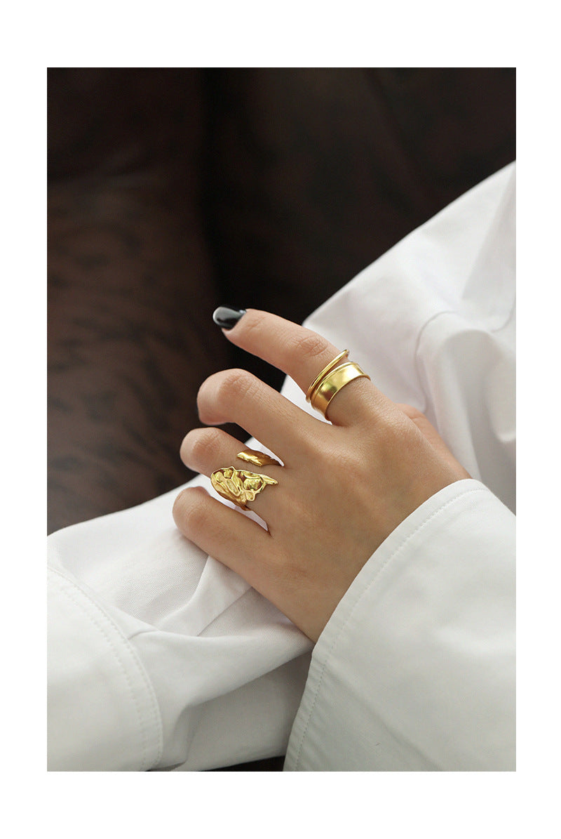 Gold Plated Conch Minimalist Ring