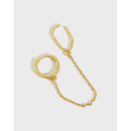 Gold Plated Round Minimalist Earring Hoops