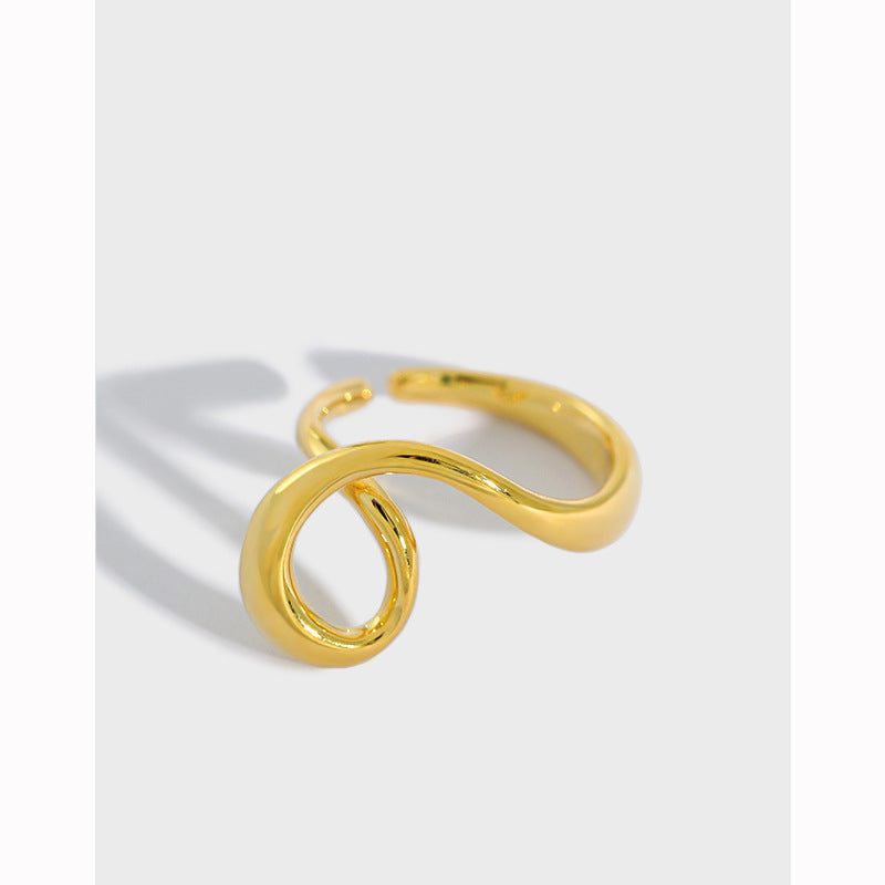 Gold Plated Twist Minimalist Ring