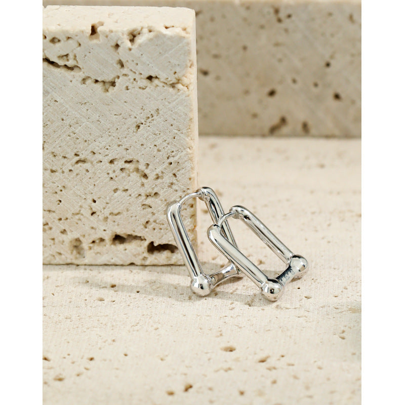 Gold Plated Box  Minimalist Earring Hoops