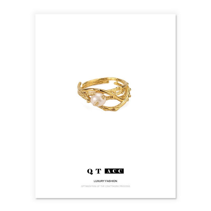 Gold Plated Geometric Minimalist Ring