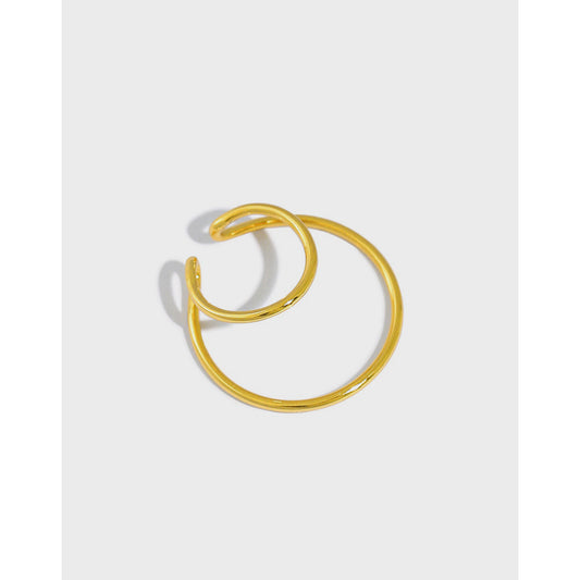 Gold Plated Round Minimalist Earring Cuff