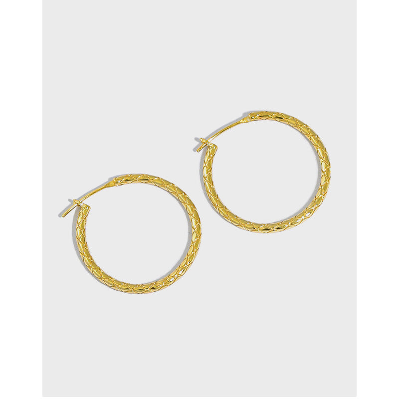 Gold Plated Round Minimalist Earring Hoops