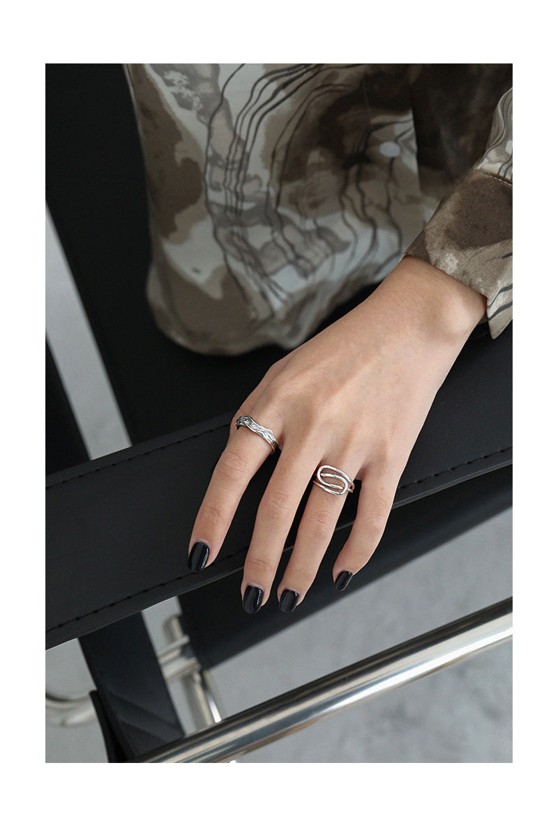 Silver Handbag Minimalist Ring